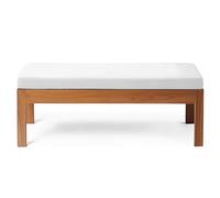 Cojín de asiento impermeable de 5 cm de grosor, antideslizante, lavable, para alféizar de ventana de jardín, color blanco, 130 x 35 x 5 cm, perfecto para muebles de patio y bancos