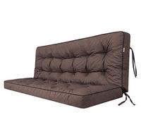 Cojín de asiento para banco de jardín, columpio, cojín de suelo, para columpio de jardín, para exterior e interior, 150 cm, color marrón oscuro