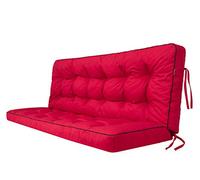 Cojín de asiento para banco de jardín, columpio, cojín de suelo, para columpio de jardín, para exterior e interior, 150 cm, color rojo