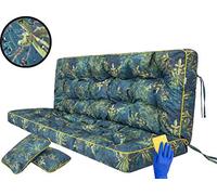 Cojín de asiento para banco de jardín, columpio, cojín de suelo, para columpio, para exterior e interior, 180 cm, color verde pradera