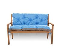 Cojín de asiento para columpio de Hollywood, banco con respaldo, cojín para columpio de jardín, cojín de banco para exteriores (180 x 60 x 50 cm), color azul
