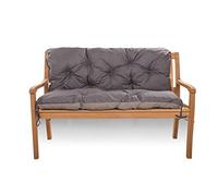 Cojín de asiento para columpio de Hollywood, banco con respaldo, cojín para columpio de jardín, cojín de banco para exteriores (160 x 60 x 50 cm, antracita)