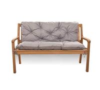 Cojín de asiento para columpio de Hollywood, banco con respaldo, cojín para columpio de jardín, cojín de banco para exteriores (160 x 60 x 50 cm), color gris