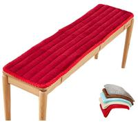 Cojín de asiento para exteriores e interiores, 35 x 180 cm, para banco de jardín, patio, mesa de comedor, silla suave, funda de asiento impermeable en color rojo, perfecta para T y apoyo