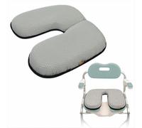 Cojín de asiento para silla de ducha, cojín impermeable para asiento de ducha o banco de transferencia, almohadilla antideslizante para silla de baño con agujeros de drenaje (1.6 pulgadas)