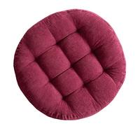 Cojín de Asiento para Sofá Silla Redondo, Morbuy Transpirable Suave Grueso Acolchados Pana Tatami Futón Almohadas Cojín de Piso Decoración Hogar para Comedor,Jardín,Oficina (40cm/15.7in,Rojo)
