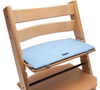 Cojín de asiento para trona compatible con trona Stokke Tripp Trapp (azul/gris), cojín de asiento, cojín de fieltro, accesorio para silla infantil, trona de madera Mahona