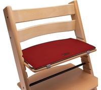 Cojín de asiento para trona compatible con trona Stokke Tripp Trapp (rojo/gris), cojín de asiento, cojín de fieltro, accesorio para silla infantil, trona de madera Mahona