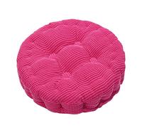 Cojín de asiento redondo de 7 cm de grosor, color rojo claro, acolchado suave, para uso en interiores y exteriores, perfecto para oficina, cocina, 48 x 48 x 7 cm