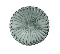 Cojín de asiento redondo sólido rojo gris azul rosa beige verde tela respaldo sofá almohada cama para exteriores, cojín de yoga(Light green A)