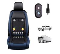 cojín de asiento refrigerante para coche 3 Niveles De Viento Ajustables Cojin Asiento Coche Verano Para coche, SUV, camión, universal,Blue-24V12-BladeFan+Massage