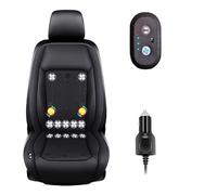 cojín de asiento refrigerante para coche 3 Niveles De Viento Ajustables Cojin Asiento Coche Verano Para coche, SUV, camión, universal,Black-12V12-BladeFan+Massage