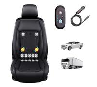 cojín de asiento refrigerante para coche 3 Niveles De Viento Ajustables Cojin Asiento Coche Verano Para coche, SUV, camión, universal,Black-24V12-BladeFan+Massage