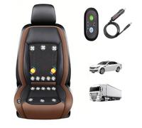 cojín de asiento refrigerante para coche 3 Niveles De Viento Ajustables Fundas Para Asientos De Coche Para coche, SUV, camión, universal,Brown-24V16-BladeFan+Massage