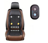 cojín de asiento refrigerante para coche 3 Niveles De Viento Ajustables Fundas Para Asientos De Coche Para coche, SUV, camión, universal,Brown-24V12-BladeFan+Massage
