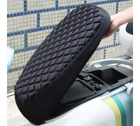 Cojín de asiento transpirable para motocicleta, almohadilla de panal 3D, protector de asiento trasero que absorbe los golpes, respaldo de silicona antideslizante con protección solar y de