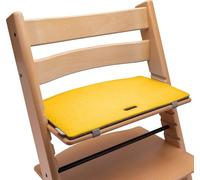Cojín de asiento trona, compatible con Stokke Tripp Trapp Trona (amarillogris), cojín de asiento, cojín de asiento, cojín de fieltro, accesorio para silla infantil, trona de escalera de madera |