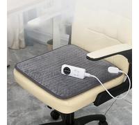 Cojín de Asiento y Respaldo calefactables para Silla de Oficina, Ajuste de Temperatura de 9 Niveles, 4 Opciones de sincronización.