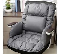 Cojín de Asiento y Respaldo calefactables para Silla de Oficina, con reposabrazos y Soporte Lumbar, 3 Niveles de Calor y Apagado automático a los 90 Minutos (Gris)