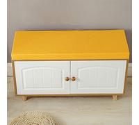 Cojín de banco amarillo de 5 cm de grosor para muebles de interior/exterior, banco de jardín, asiento de comedor, 80 x 45 cm, perfecto para entrada, sofá, patio