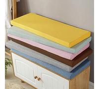 Cojín de banco con lazos de 5 cm de grosor, para muebles de interior, 190 x 40 x 5 cm, color beige, perfecto para sillas, sofás y respaldos, disponible en longitudes de 90 a 260 cm