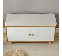 Cojín de banco de 5 cm de grosor para armario de entrada, cojín de banco de muebles de jardín, cojín de sofá, cojín de asiento de comedor para interiores y exteriores, 80 x 35 x 5 cm, color blanco