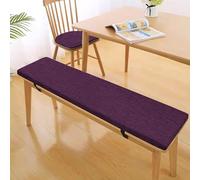 Cojín de banco de espuma viscoelástica de alta densidad, 160 x 45 x 3 cm, lino lavable, antideslizante, ideal para banco, asiento de ventana, piano, decoración de sala de estar, soporte cómodo