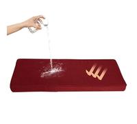 Cojín de banco de exterior impermeable de 8 cm de grosor, reforzado, antideslizante, para silla de jardín, cojín de poliéster de alta densidad, color rojo, 170 x 40 cm, perfecto para uso en patio