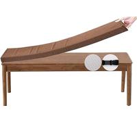 Cojín de banco de jardín, lavable, antideslizante, para columpios y muebles de patio, extraíble para uso en interiores (marrón claro, 140 x 40 x 5 cm)