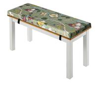 Cojín de banco lavable para exteriores, antideslizante, para muebles de jardín, patio, uso en interiores, extraíble, ideal para alféizares de ventanas, 100 x 30 x 5 cm, color verde hierba