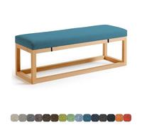 Cojín de banco para exteriores, 150 x 35 x 5 cm, color azul marino, para muebles de interior/exterior, bancos de jardín, patio, balcón, columpio, loft, decoración cómoda y elegante
