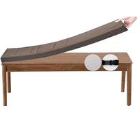 Cojín de banco para exteriores/interiores, diseño de cremallera extraíble antideslizante, 150/120/100 cm x 40 cm, cojín de asiento para sofá, salón, jardín, muebles, cómodo y duradero