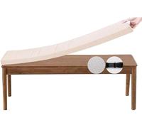 Cojín de banco para exteriores, lavable, antideslizante, para muebles de jardín, cojines extraíbles para patio e interior, beige, 160 x 30 cm, 5 cm de grosor, ideal para alféizares de ventanas y