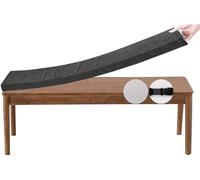 Cojín de banco para exteriores, lavable, extraíble, antideslizante, para muebles de jardín, columpio, interior, gris oscuro, 110 x 55 x 5 cm, perfecto para alféizares de ventanas.