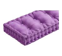 Cojín de Banco para Interior Y Exterior 42 X 16 X 48 X 18 Pulgadas de Terciopelo para Ventana Cocina Comedor Grueso con Mechones con Asas (Morado 51 X 16 X 4 Pulgadas)