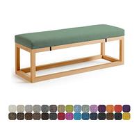 Cojín de banco para interiores y exteriores, 66.9 x 13.8 x 1.2 pulgadas, cojín de asiento para muebles de patio con lazos elásticos, cojín para sofá de jardín, silla, mecedora, color #10