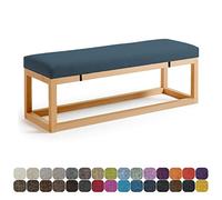 Cojín de banco para muebles de interior, 160 x 50 x 5 cm, cojín de asiento para terraza, banco, mirador, jardín, sofá, columpio, sillas con correas elásticas, cómodo y duradero