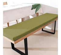 Cojín de banco prémium con lazos, 150 x 45 cm, 3 cm de grosor, para mecedora de exterior, cojín para banco de comedor, ventana de bahía, jardín, impermeable y