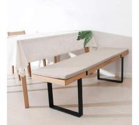 Cojín de banco prémium con lazos, 150 x 45 cm, 3 cm de grosor, para mecedora de exterior, cojín para banco de comedor, ventana de bahía, jardín, impermeable y