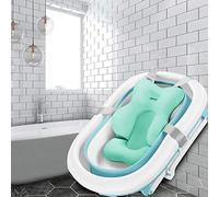 Cojín de bañera de bebé, flotante antideslizante bañera cojín suave asiento bañera apoyo, tumbona recién nacido bañera cojín de aire para recién nacidos 0-6 meses