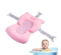 Cojín de baño para bebé, fibra de algodón, para recién nacidos, sin deslizamiento, ajustable, con hebillas, asiento de baño para bebé, cojín para el cuerpo, para viajar a casa o apartamento