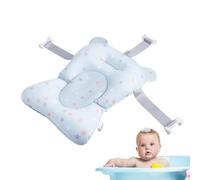 Cojín de baño para bebés | Almohadilla plegable de soporte de baño sin esquema | Accesorios para el bano para bebés con hebillas y 3 cinturones de seguridad | Ideal para el hogar, los viajes, cuida