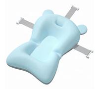 Cojín de baño para lavabo de bebé: soporte de baño antideslizante ajustable para bebé, tumbona suave para recién nacido para bañera, azul