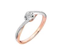 Cojín de boda anillo de boda diamante oro blanco con diamante de 0,17 ct talla sólida no chapado Prime para hermana San Valentín joyería, 52.5, Oro blanco de 9 quilates y Pt950, Diamante