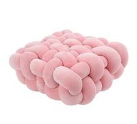 Cojín de Bola Anudada Hecho a Mano súper Suave para sofá, Almohada Lumbar, cojín ergonómico Cuadrado para Dormir de Lado, para Cama, Coche, Oficina, Sala de Estar, Color Blanco.
