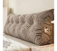 Cojín de cabecera para Lectura de algodón y Lino Triangular con Respaldo en Forma de cuña Ideal para Sentarse en la Cama Cojín Grande Tipo almohadón para el hogar Dormitorio diván marrón tamaño King