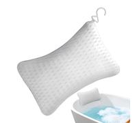 Cojín de Cabeza de bañera - Almohadilla de Cuello ergonómica de Soporte de Malla Blanca, Almohada Impermeable de SPA, Accesorio de Descanso Antideslizante | Cojín de Cabeza de bañera de Malla Blanca