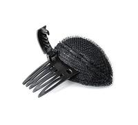 Cojín de cabeza de pelo negro con clips de volumen, almohadilla esponjosa, clip de esponja, peine de volumen, juego de base de volumen para mujeres, herramientas de peinado y accesorios de pasadores