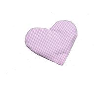 Cojín de calor con forma de corazón, para bebés y niños pequeños, cojín de colza, cojín de semillas de colza, color azul claro a cuadros