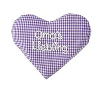 Cojín de calor con forma de corazón y texto en alemán, cojín de semillas de colza, regalo de nacimiento, regalo de cumpleaños Lila Omas Liebling Talla:-